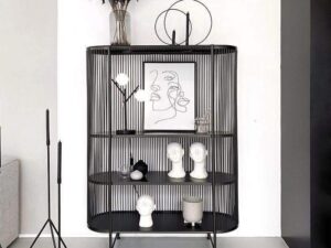 Striped Shelf Console